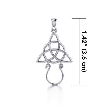 Triquetra Silver Charm Holder Pendant TPD5087 - Jewelry